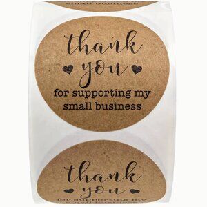200 1" Thank You Stickers